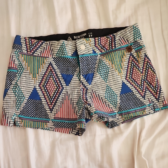 Burton Women's Colorful Geometric Shorts - Picture 1 of 4